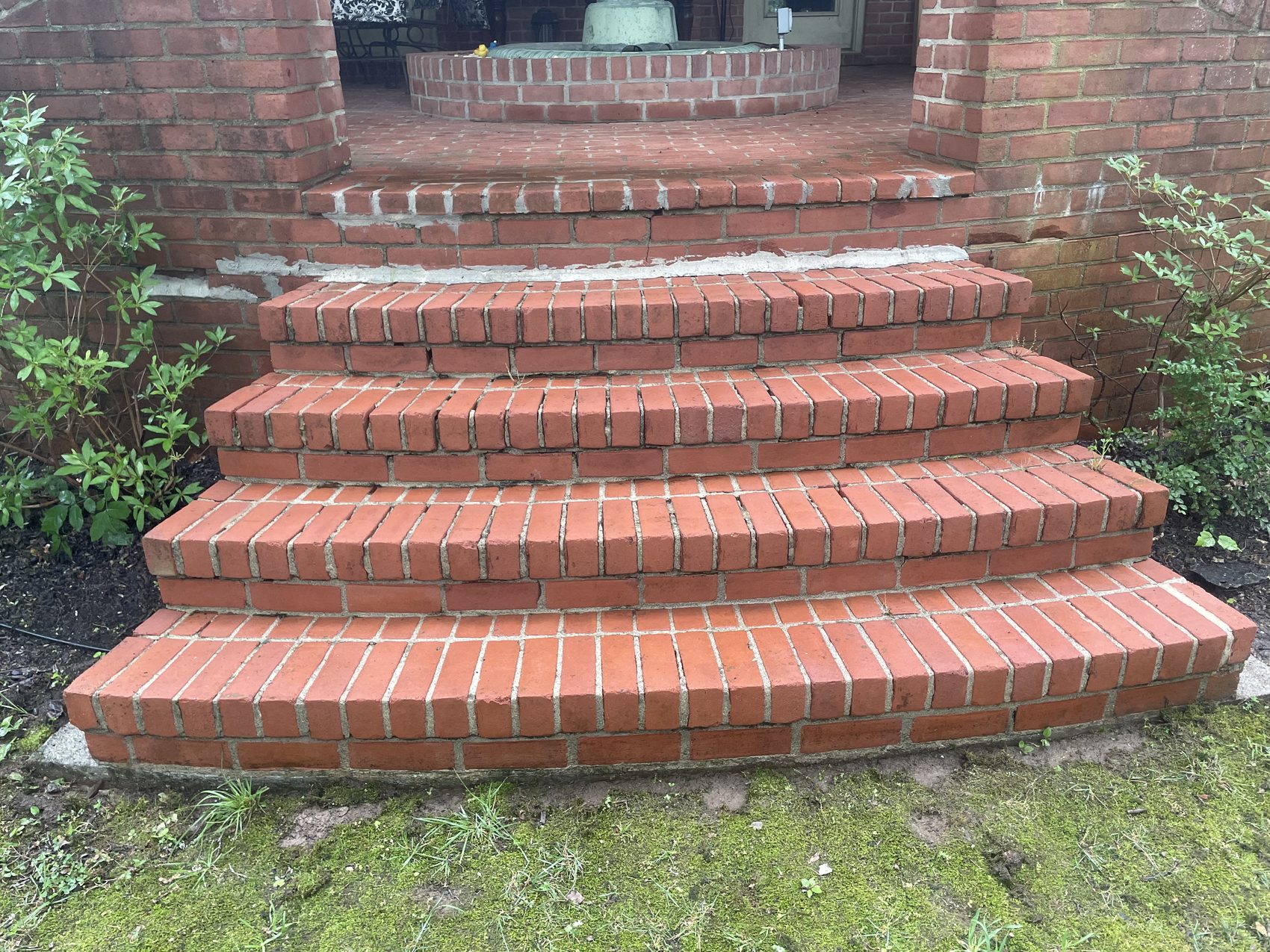 Brick steps after cleaning