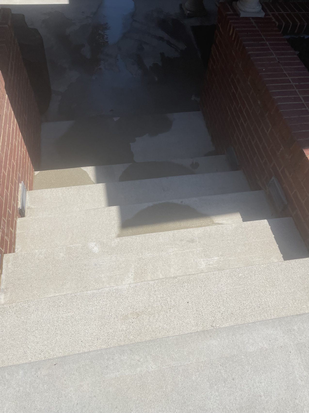 Concrete steps after cleaning