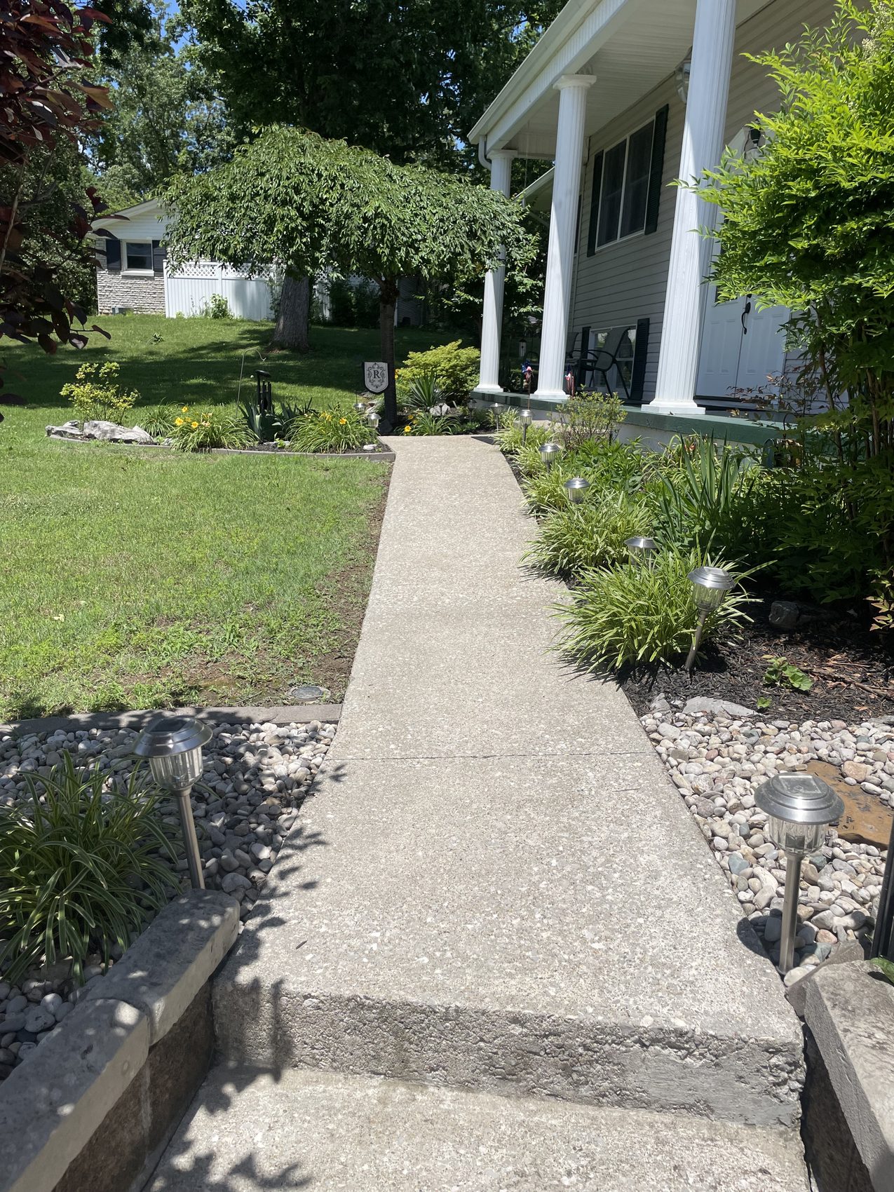 Walkway after exterior cleaning